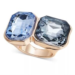 INC International Concepts Blue and Gold Dual Gem Ring
